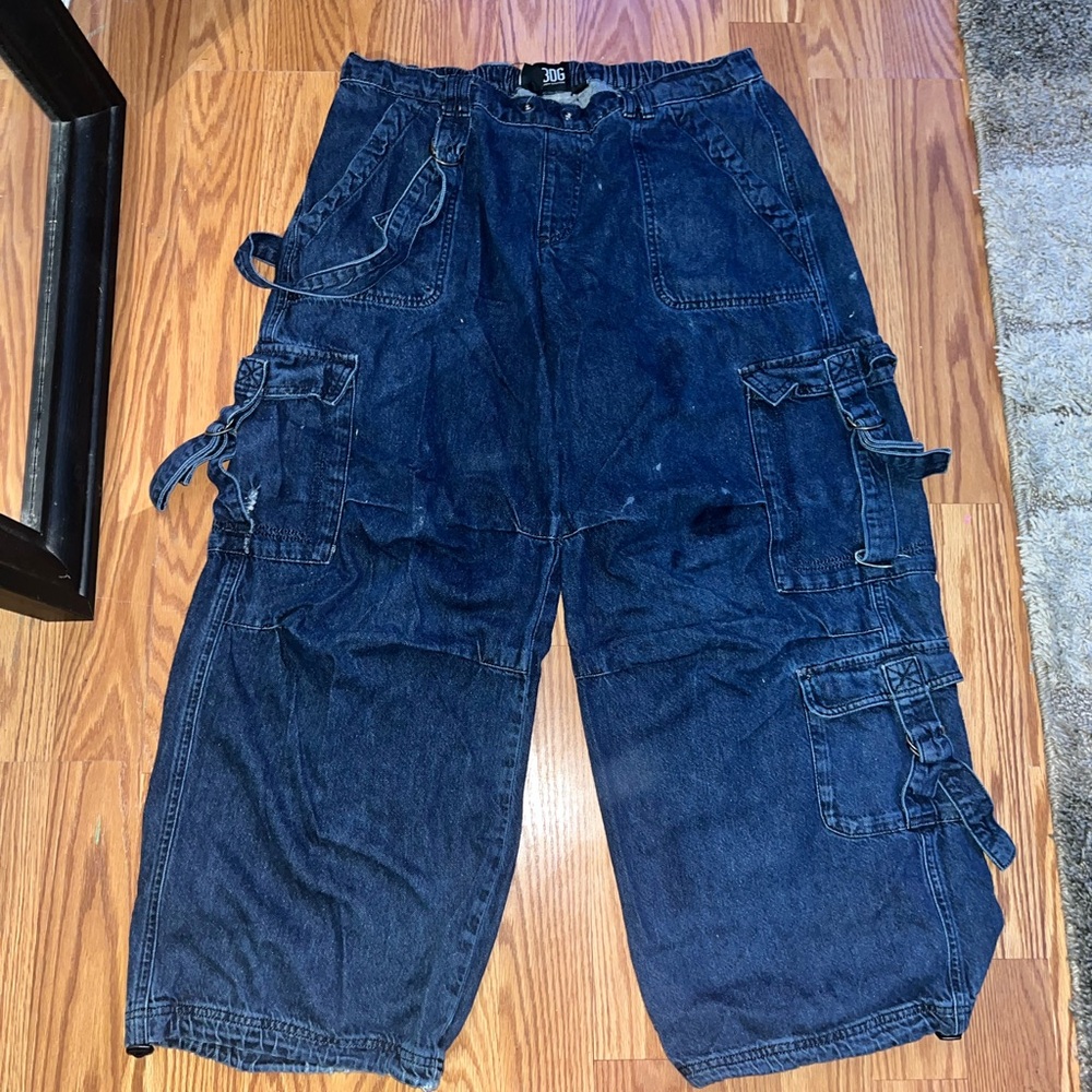 Men's Blue Cargo Pants